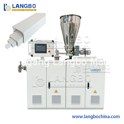 Conical Twin Screw Extruder PVC Cable Trunk Profile Conduit Channel Profile Extrusion Making Machine