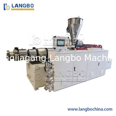 Fully Automatic PE PVC Wood Plastic Hollow Solid Floor Wide Door Panel Garden Fence Conical Twin Screw Extruder Plastic Machine