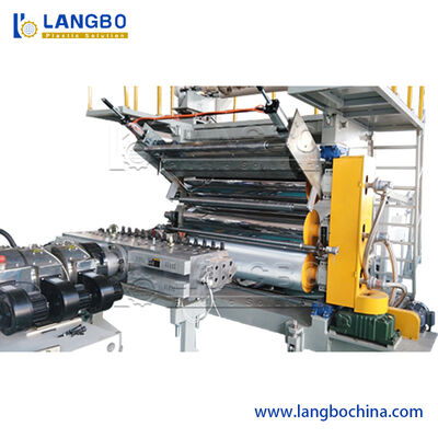 Waterproof PVC Marble Sheet Production Line , PVC Plastic Sheet Extrusion Line