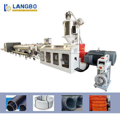 Natural Gas Pe Pipe Production Line , Single Screw Extruder Hdpe Pipe Machine