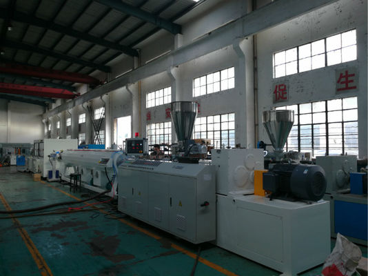 Double Screw PVC Pipe Extrusion Line , Plastic Water Pipe, PVC Tube Making Machine, Conical twin Screw