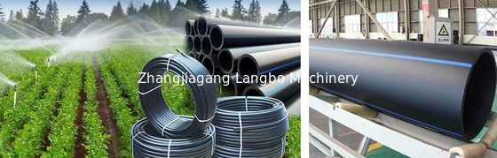 355-800mm Diameter High Capacity HDPE PE Pipe Extrusion Line With Integrated Gearbox
