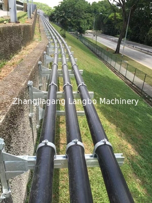 PE HDPE Pipe Production Extrusion Line With 11 Meters Vacuum Tank And Planetary Cutter