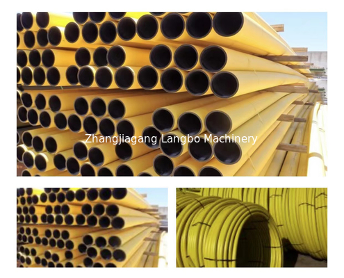 Single Screw Design High Density HDPE PE Pipe Extrusion Line For Customized Voltage Needs