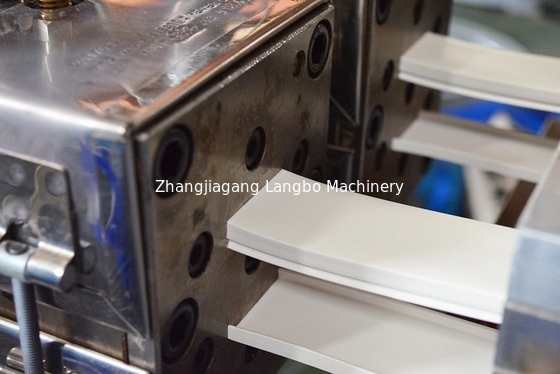 Embossed Wpc Profile Extrusion Line Conical Twin Screw Outdoor