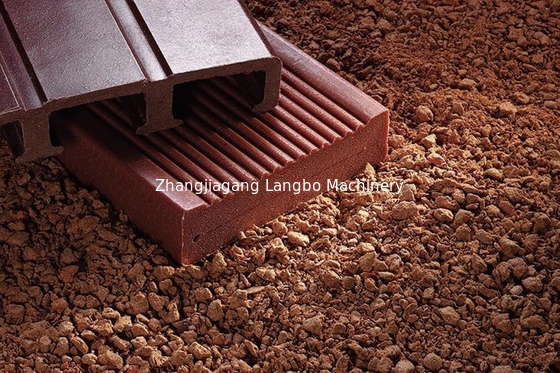 Garden Outdoor WPC Profile Extrusion Line Solid Decking Board