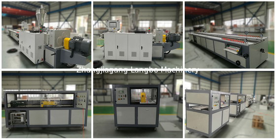 Fireproof 55KW WPC Profile Extrusion Decking Boards Making Line
