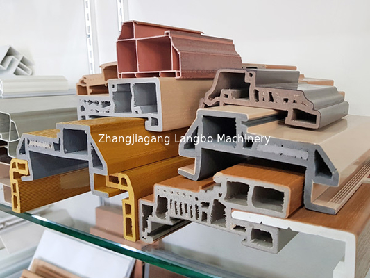 Plastic PVC Profile Extrusion Production Line 55KW Conical Twin Screw